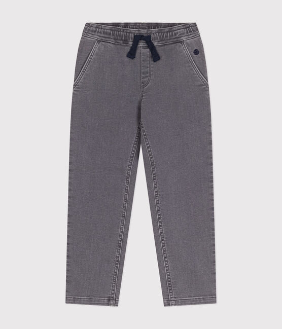 Pantalón regular de tejido vaquero sostenible para niño gris GRIS DELAVE