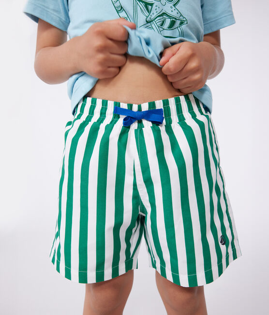 Bañador infantil a rayas verde MARSHMALLOW/ JARDIN