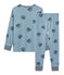 Pijama de punto para niño azul ACIER/blanco MULTICO
