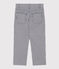 Pantalón de tela de algodón a rayas para niño azul MEDIEVAL/blanco MARSHMALLOW