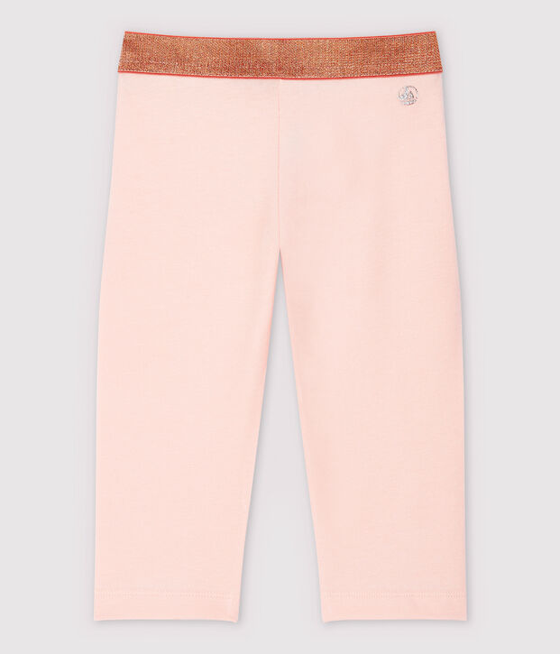 Leggings de punto de licra de ni&ntilde;a rosa