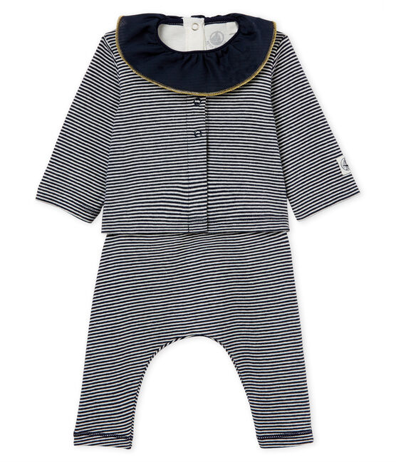 Conjunto 3 piezas de rayas para bebé niña variante 1