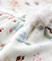 Vestido manga corta estampado para bebé niña blanco MARSHMALLOW/blanco MULTICO