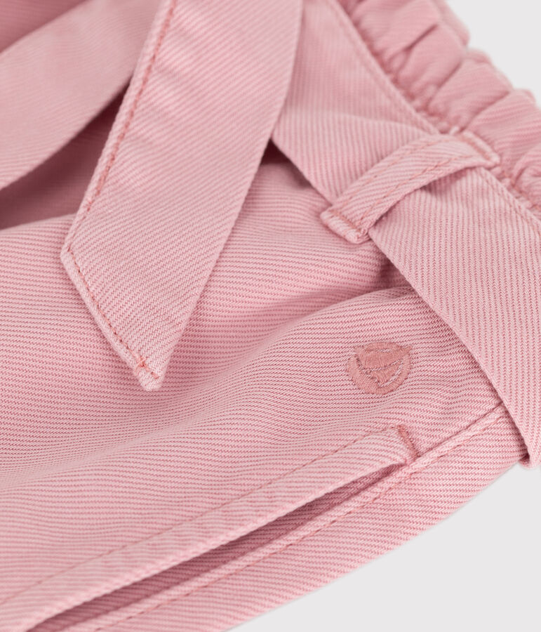 Pantal&oacute;n infantil de mezcla de algod&oacute;n y lyocell. rosa