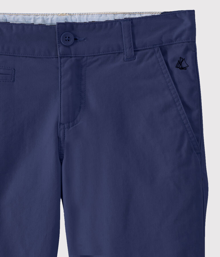 Bermudas de sarga de ni&ntilde;o azul