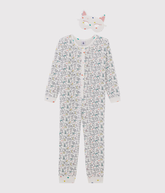 Buzo largo para niña pequeña blanco MARSHMALLOW/blanco MULTICO