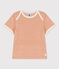 Camiseta de manga corta de rizo para bebé beige VINTAGE