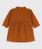 Vestido de micro pana de manga larga para bebé marron ECUREUIL
