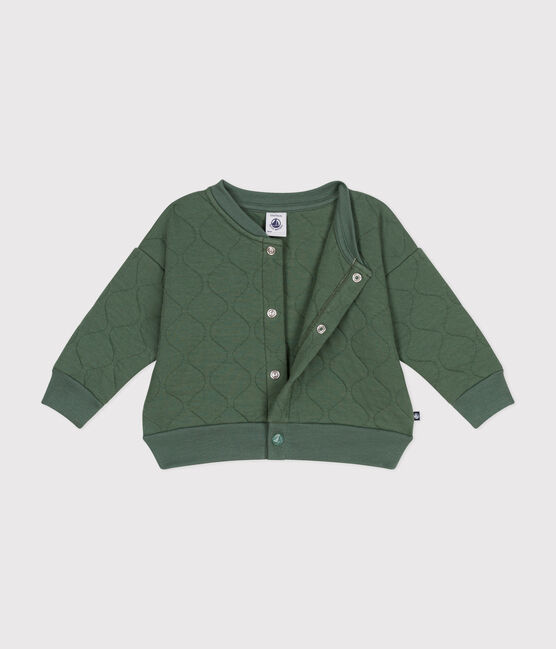 Chaqueta de punto de túbico acolchado para bebé verde CROCO