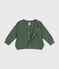 Chaqueta de punto de túbico acolchado para bebé verde CROCO