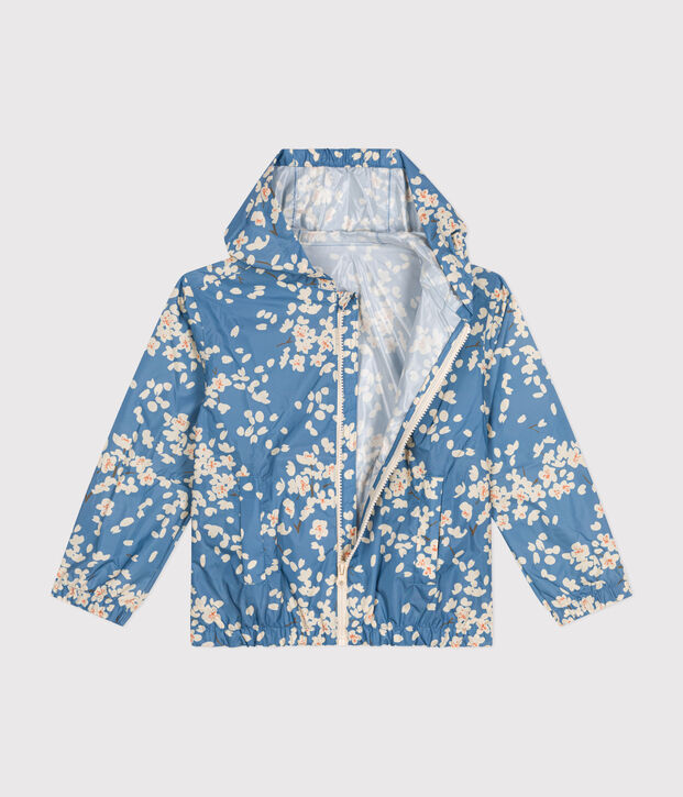 Cortavientos ligero de ni&ntilde;a azul/multicolor