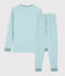 Pijama de rayas azules de punto unisex azul TIKI/blanco MARSHMALLOW