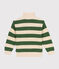 Jersey de algodón con cremallera en el cuello para niño verde PALMERAIE/ AVALANCHE