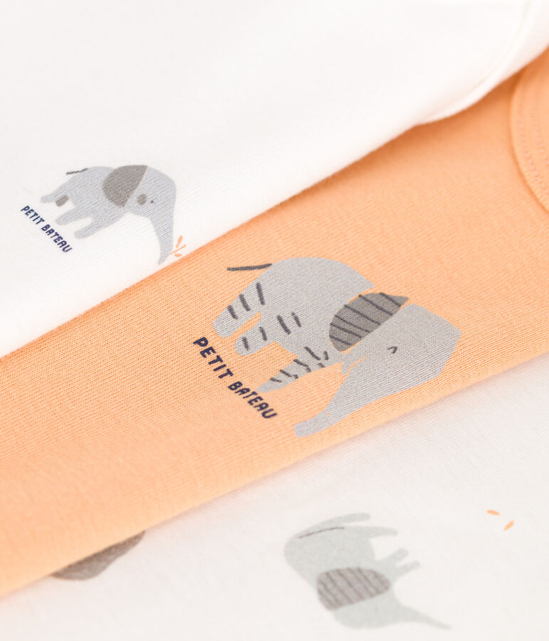 Juego de 3 bodys de algod&oacute;n de manga larga para beb&eacute; multicolor