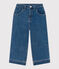 Pantalón de tejido vaquero 100 % sostenible para niña azul DENIM BLEU