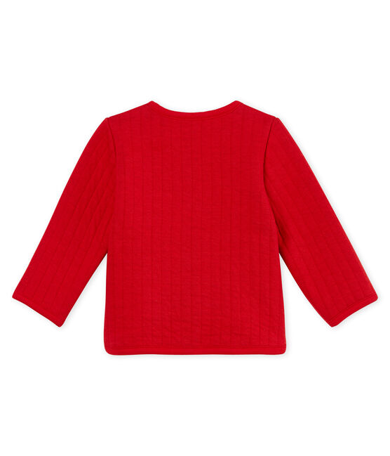 Cárdigan de tela túbica acolchada para bebé niña rojo TERKUIT