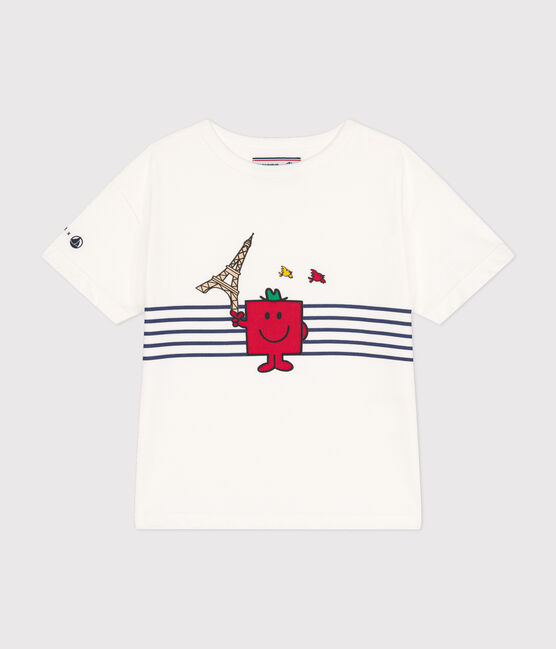 Camiseta infantil Monsieur Madame de algodón blanco MARSHMALLOW