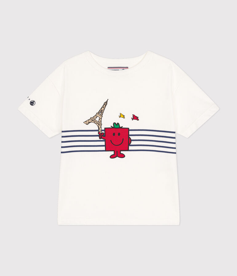 Camiseta infantil Monsieur Madame de algod&oacute;n blanco