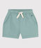 Shorts infantiles de algodón liso verde PAUL