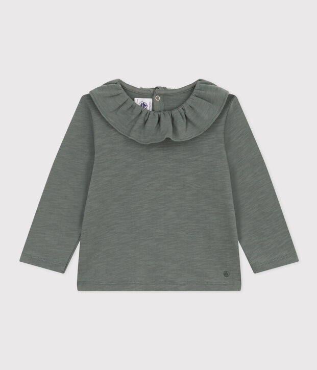 Blusa de punto flameado de manga larga para beb&eacute; THUYA
