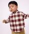 Camisa de franela a cuadros para beb&eacute; marron/beige