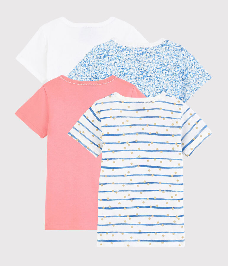 Juego sorpresa de 4 camisetas de manga corta para ni&ntilde;a multicolor