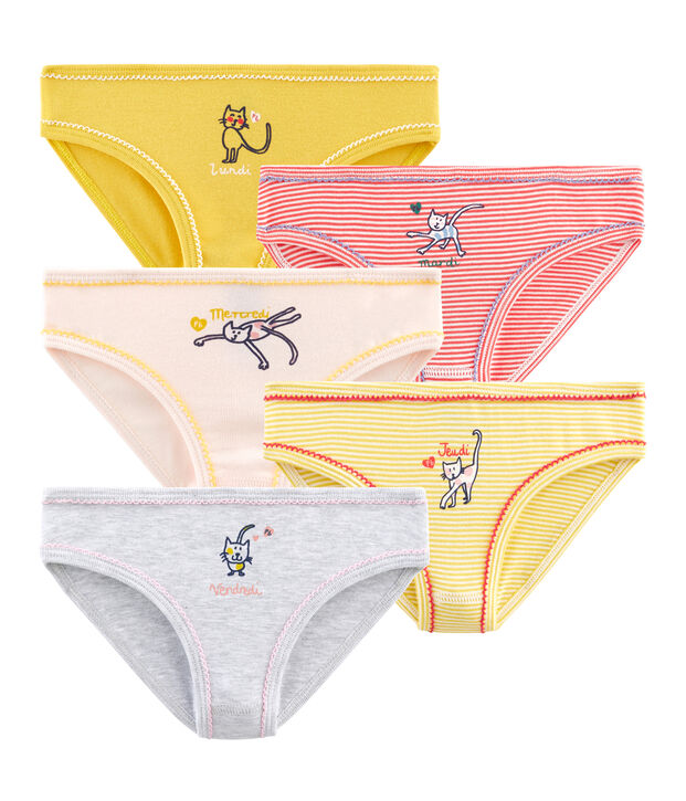 Lote de 5 braguitas para ni&ntilde;a multicolor