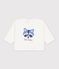 Camiseta de algod&oacute;n de manga larga lisa con estampado para beb&eacute; MILK