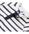 Baby boy coverall in striped heavy jersey beige COQUILLE/azul ABYSSE