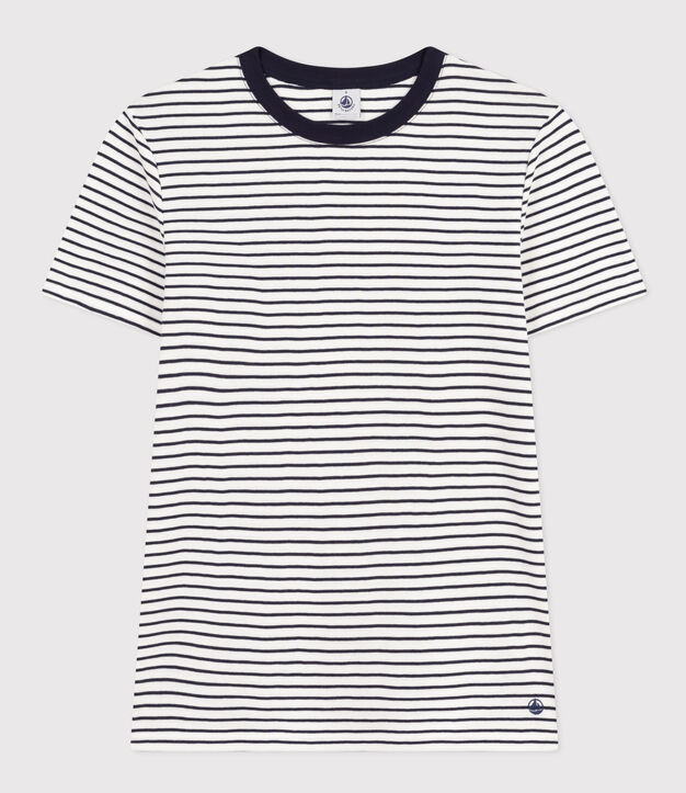Camiseta La Ic&oacute;nica de algod&oacute;n a rayas para mujer blanco/azul