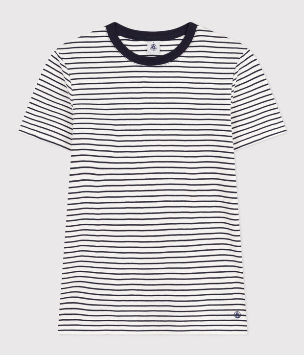 Camiseta La Ic&oacute;nica de algod&oacute;n a rayas para mujer blanco/azul