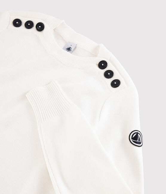 Jersey marinero de algodón de mujer blanco MARSHMALLOW