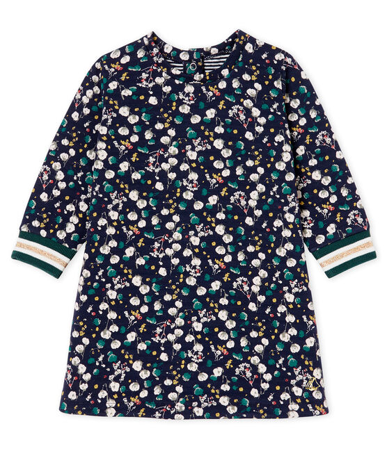 Vestido de manga larga estampado para bebé niña azul SMOKING/blanco MULTICO CN