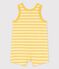 Mono corto de jersey grueso de bebé amarillo ORGE/blanco MARSHMALLOW