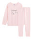 Pijama de rizo picado para niña muy cálido