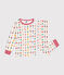Pijama infantil de algodón con estampado de Navidad blanco MARSHMALLOW/blanco MULTICO