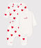 Conjunto de 3 piezas de algodón con corazones para bebé blanco MARSHMALLOW/rojo TERKUIT