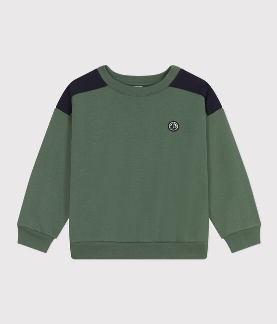 Sudadera de felpa para niño verde CROCO