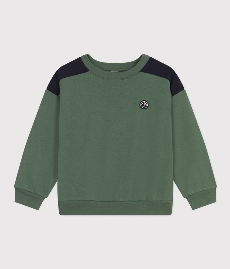 Sudadera de felpa para ni&ntilde;o verde