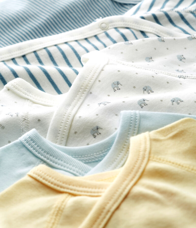 Lote de 5 bodis de nacimiento para beb&eacute; ni&ntilde;o multicolor