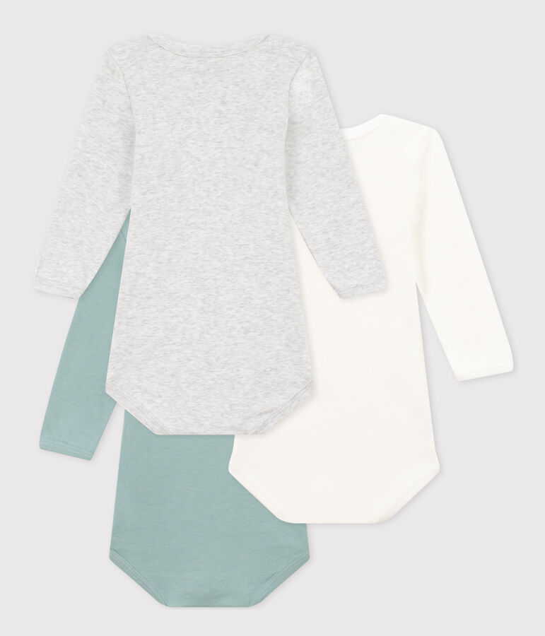 Juego de 3 bodis de algod&oacute;n de manga larga para beb&eacute; variante 1