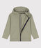 Sudadera con capucha y cremallera de niño verde MARECAGE