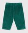 Pantal&oacute;n de terciopelo liso para beb&eacute; verde