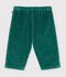 Pantal&oacute;n de terciopelo liso para beb&eacute; verde