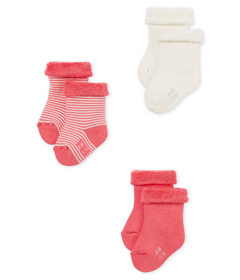 Lote de 3 pares de calcetines para beb&eacute; unisex multicolor