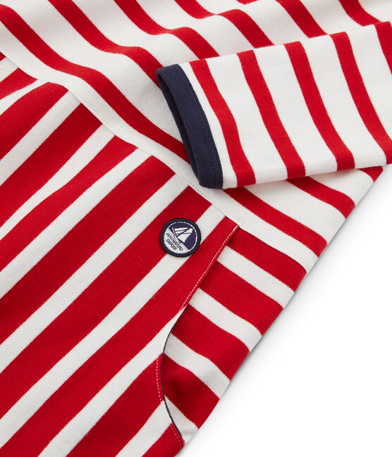 Vestido manga larga para mujer rojo TERKUIT/blanco MARSHMALLOW