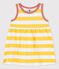 Vestido sin mangas a rayas de jersey de bebé amarillo ORGE/blanco MARSHMALLOW