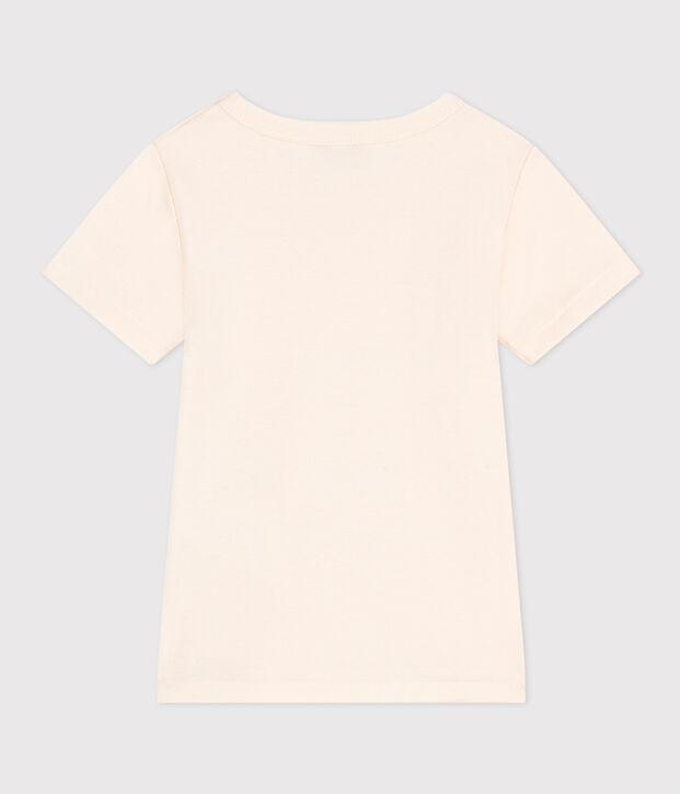 Camiseta de manga corta de algod&oacute;n crudo