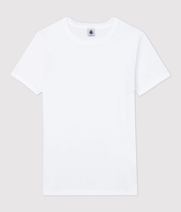 Camiseta de cuello redondo emblem&aacute;tica de algod&oacute;n de mujer blanco ECUME