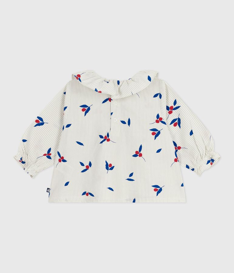 Blusa de manga larga de popelina de algod&oacute;n con estampado de frutos para beb&eacute; CO2/ MULTICO